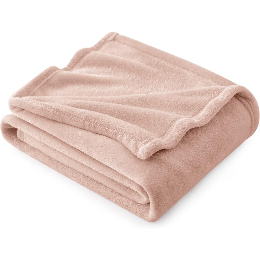 "Sophia" Customized Bedsure GentleSoft Fleece Throw Blanket Dusty Pink 50x60 in